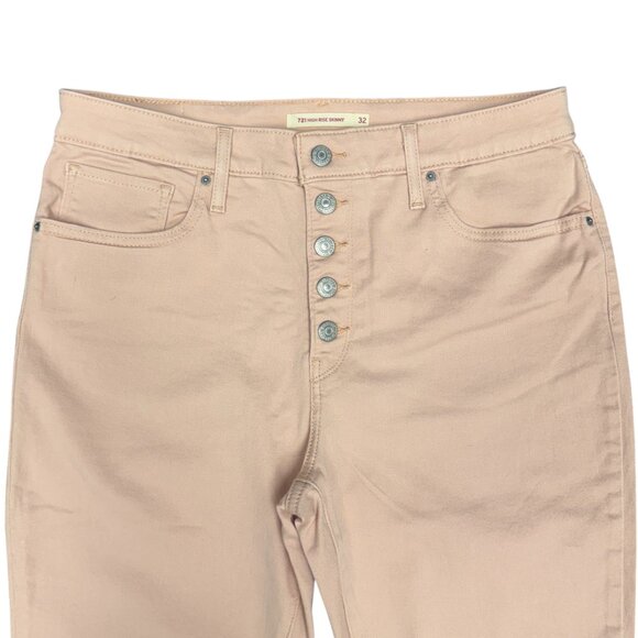 Women's‎ LEVI'S 721 High Rise Ankle Skinny Button-Fly in Baby Pink- Size 32 - Picture 5 of 15